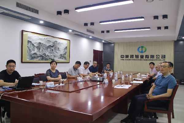 河鋼集團采購總公司副總經(jīng)理孫潤興一行到中陜核鉬業(yè)有限公司考察交流